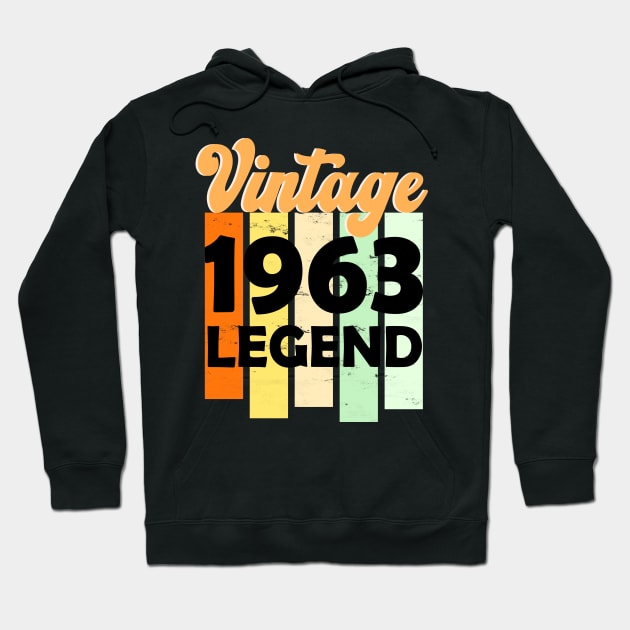 60 Years Awesome Vintage 1963 60th Birthday Hoodie by Snappy Cart